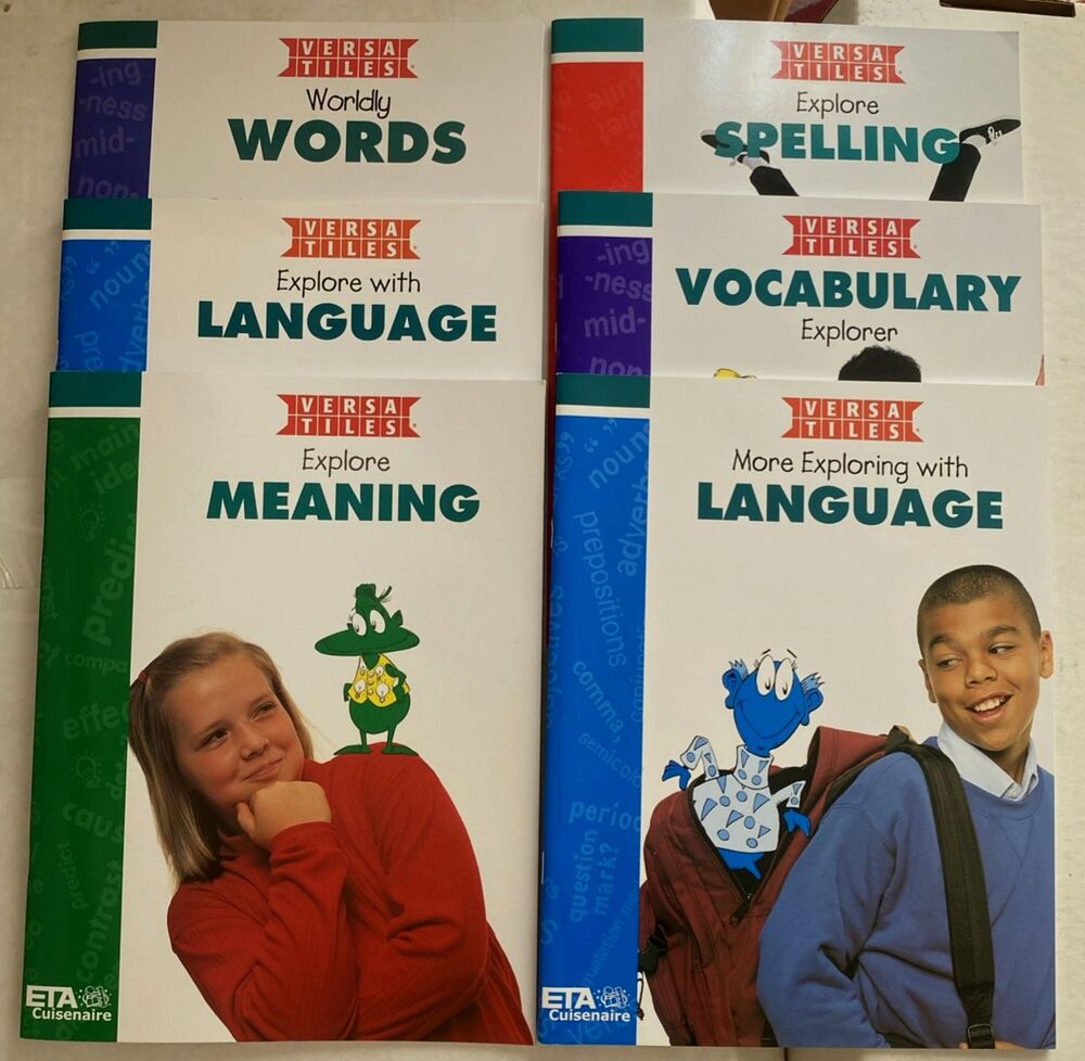 ETA Versa Tiles Reading Language Arts Level 6 LOT OF 6 Books Home School